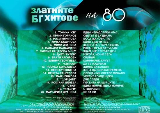 Златните български хитове на 80-те години - Компилация [ CD ]